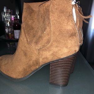 Brown suede boots
